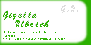 gizella ulbrich business card